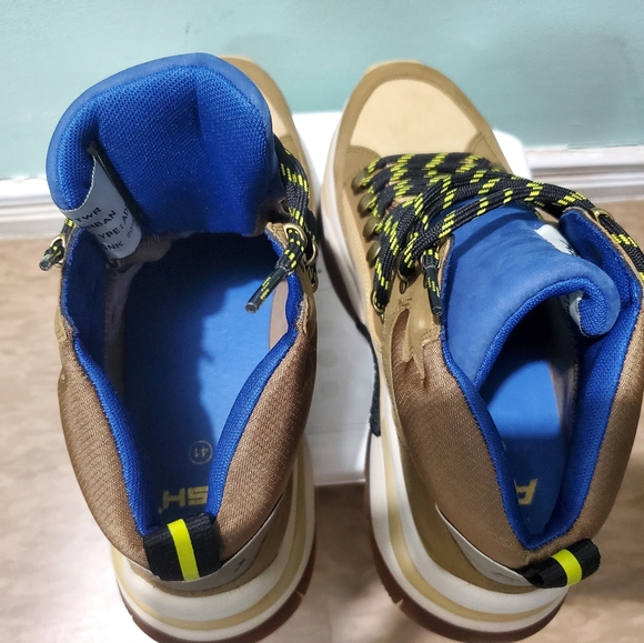 NIB ASH Alfa Alfa Mid-Top Suede Leather Platform Tan Hiking Sneakers Boots sz 41 - Picture 11 of 13